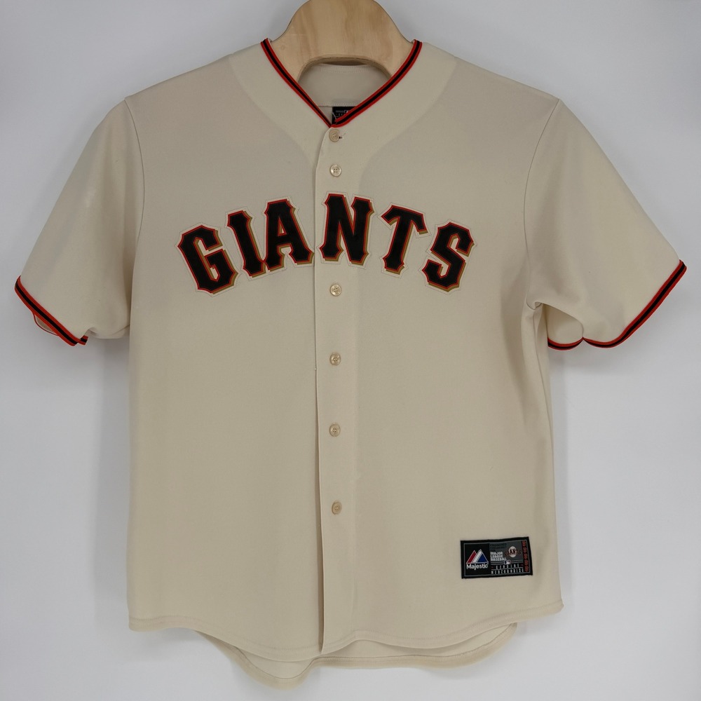 Majestic San Francisco Giants MLB Jersey Cream Button Front Mens XL Vintage
